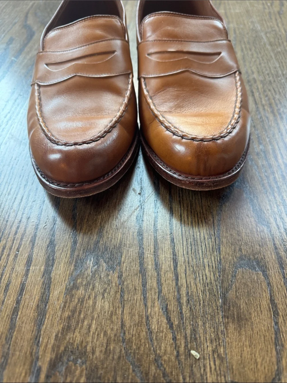 Allen Edmonds Cognac Leather Penny Loafers